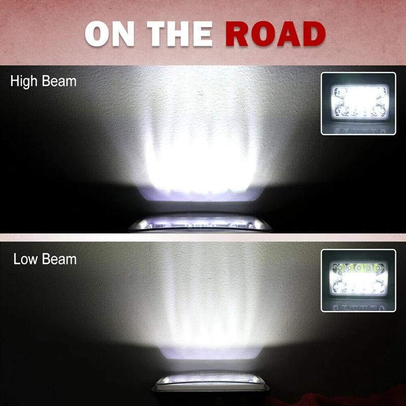 4 дюйма X 6 дюймов Led Drl Светильник лампы Crystal Clear герметичные направленного света
