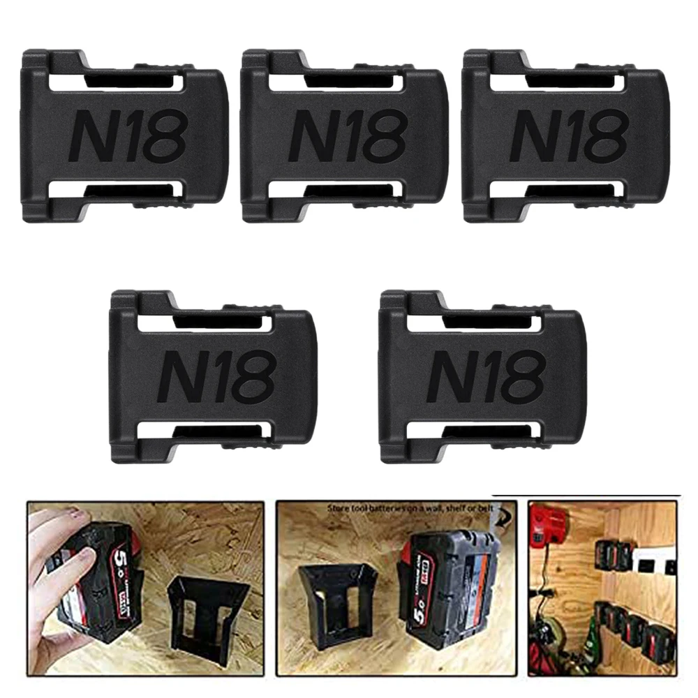 

5/10 pcs Battery Holder for Milwaukee Battery Mount Dock Holder Fit for M18 48-11-1850 18V Mount Holder Cover Dock Clip