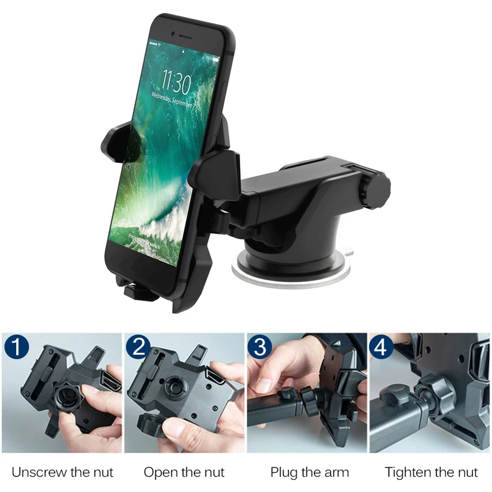 The New 360 Degrees Phone Holder Universal Smartphone Car Mount Adjustable Mounting Suction Cup For Accessori Tools | Автомобили и