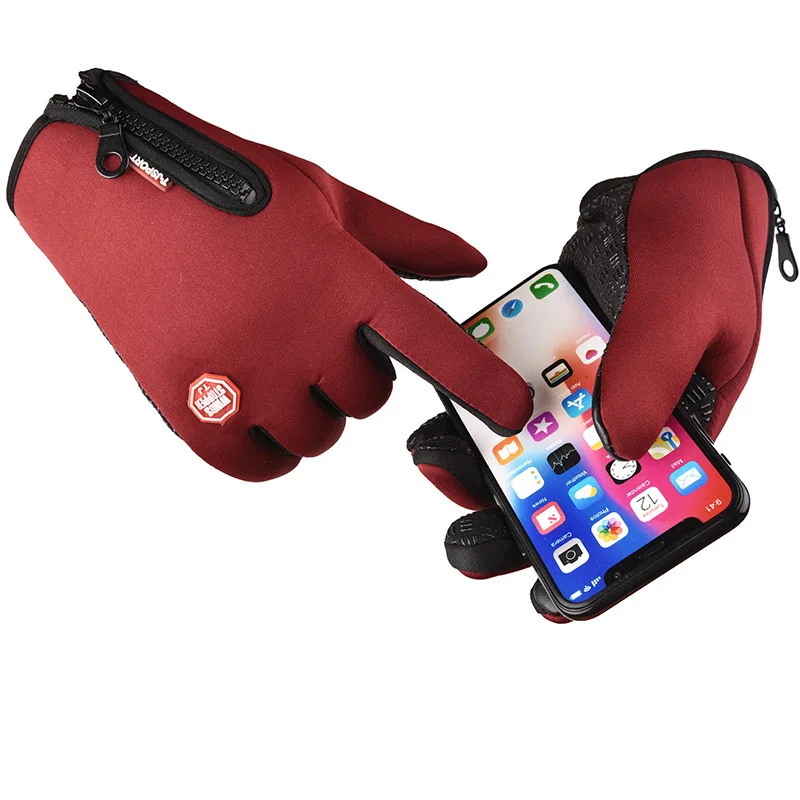 

Men Women Screen Touch Diving Cloth Outdoor Sports Cycling Gloves Spring Autumn Winter Thicken Warm Non-slip Gloves