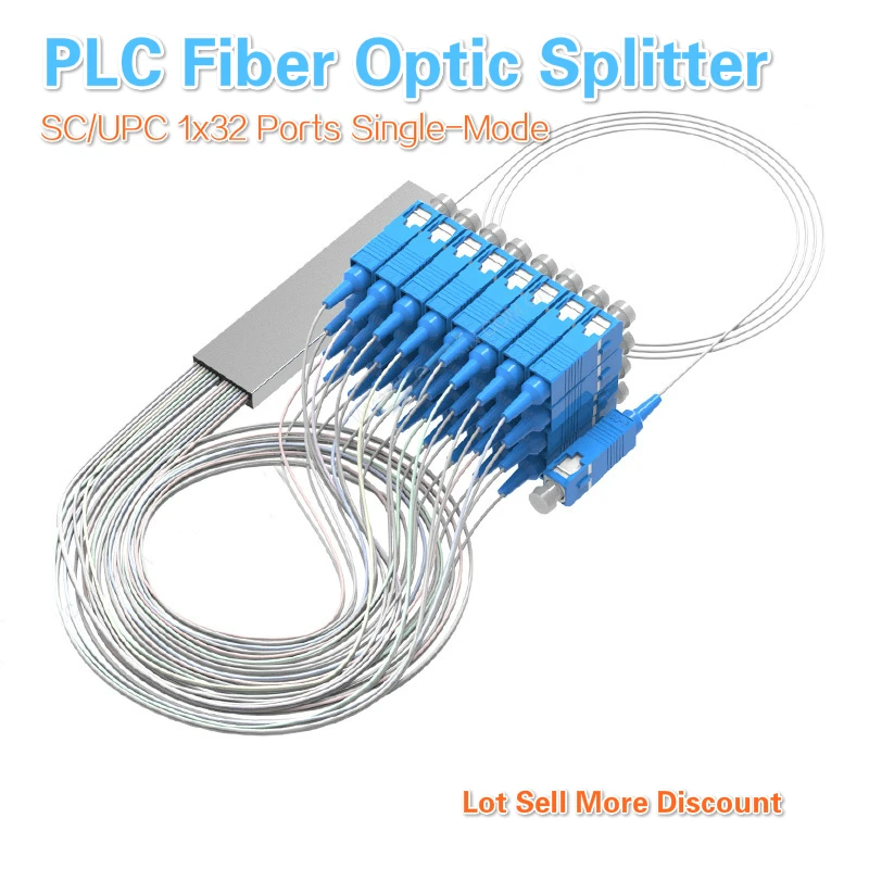 SC/UPC 0 9 мм стальной одномодовый FTTH мини-сплиттер 1x32 волоконно-оптический ПЛК