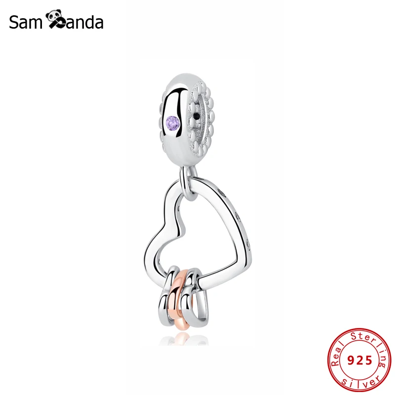 Оригинальные подвески из стерлингового серебра 100% пробы подвеска в форме сердца