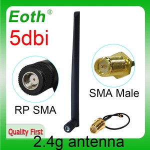 EOTH 2,4g антенна 3dbi sma Розетка wlan Wi-Fi 2,4 ГГц антенна IPX ipex 1 SMA штекер Удлинительный кабель iot модуль антенна