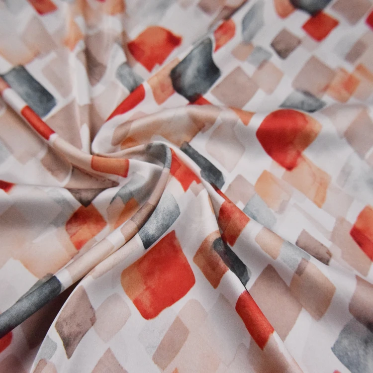 

Шифон, волшебный геометрический ромб, стрейчевая ткань для платья, искусственный шелк, атлас Ткань ручной работы, чеонгсам Пижама