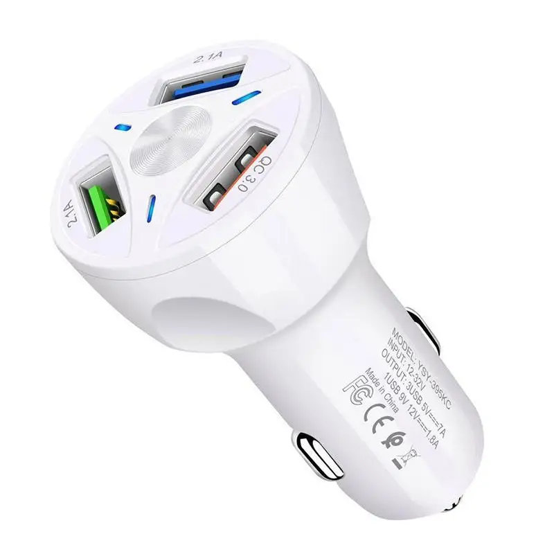 Автомобильное зарядное устройство QC 3 0 с портами USB автомобильное для быстрой