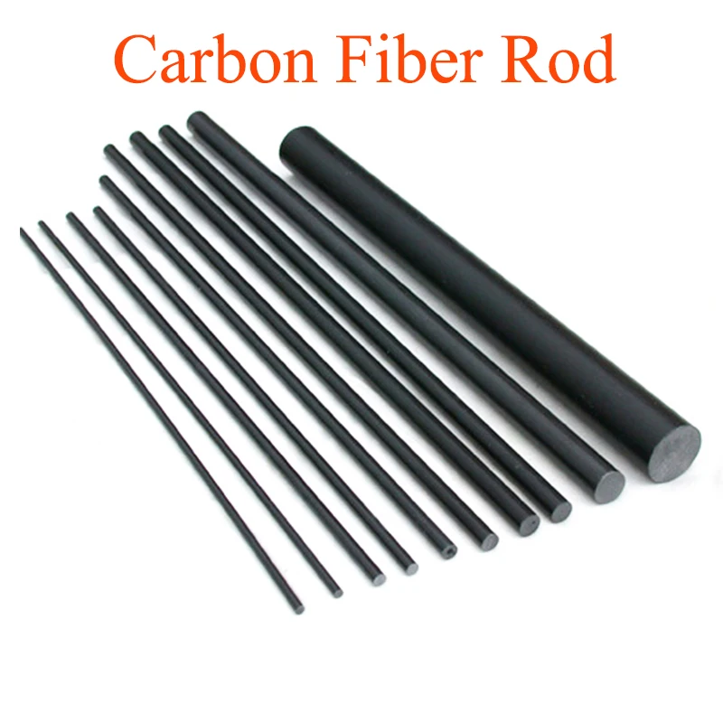 

10pcs Lenght 400mm Diameter 5mm Carbon Fiber Rod Glass Fiber Rod ABS Round Rod Elastic Insulation Rods Model Material