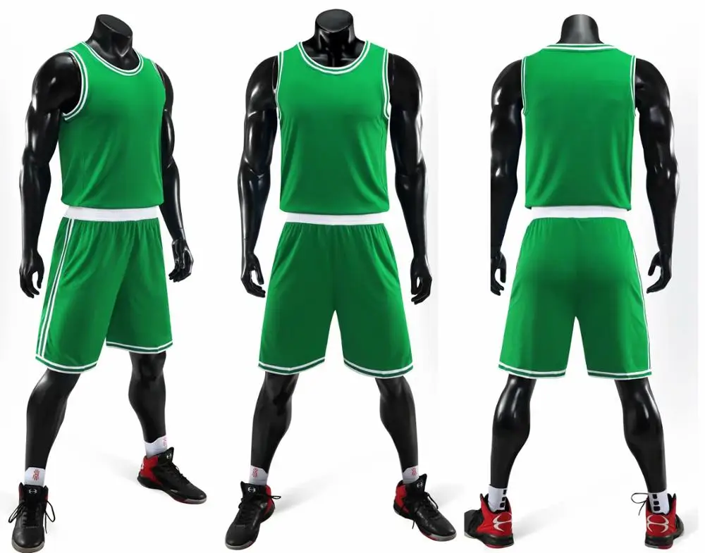Мужские баскетбольные Джерси с принтом на заказ зеленые спортивные костюмы для
