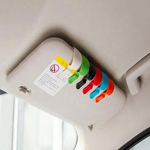 

Hot Best 2 Pcs Auto Car Vehicle Visor Sunglasses Glasses Card Pen Holder Ticket Permit Holder Clip Fastener Sticker New arrival