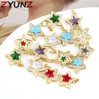 10pcs gold color metal star neck pendants mini star charms pendant diy earrings necklace bracelet fow women jewelry making