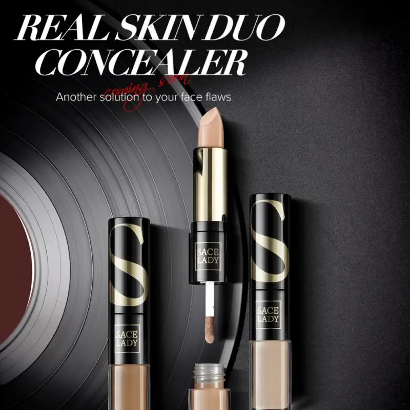 

2 In 1 Concealer Stick Concealer Cream Long Wear Waterproof Natural Cover Face Flaws Spot Acne Professional Makeup Cosmetic TSLM