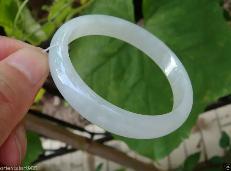 100% Натуральный Необработанный ледяной жадеит изумруд нефрит браслет 59 мм 25 класс