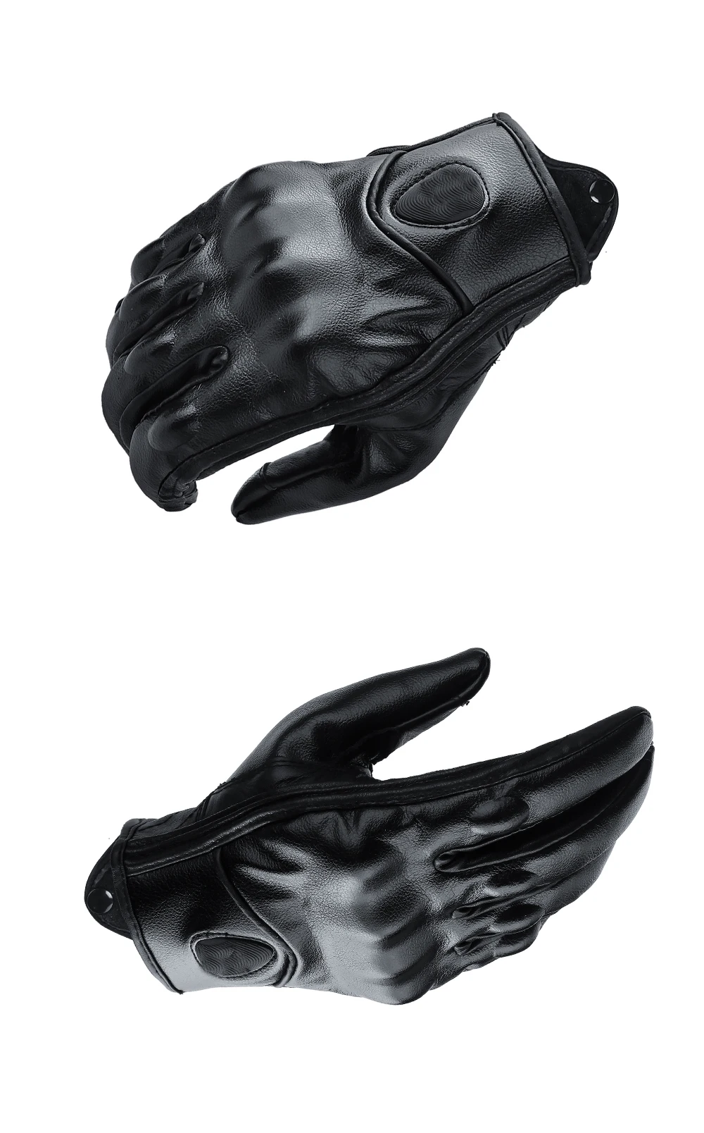 Retro Perforated Real Leather Motorcycle Gloves Moto Waterproof Winter Warm Gloves Motocross Motorcycle Protective Gears