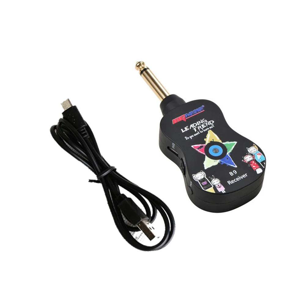 

USB Rechargeable Stage Performance Plug And Play Wireless Guitar System UHF Pickup Musical Instrument Bass Transmitter Receiver