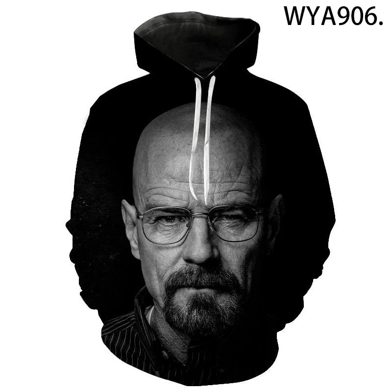 Модные мужские и женские детские свитшоты Breaking Bad повседневные худи с 3D принтом