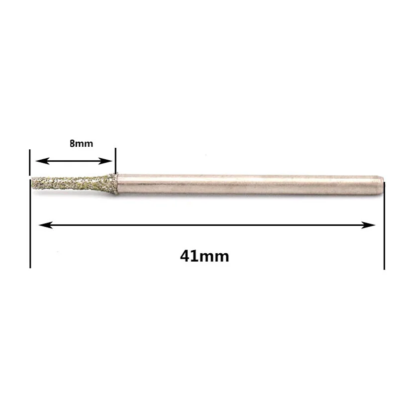 10-Piece Diamond Grinding Head Bur Bit Set for Dremel Rotary Tool Accessories Mini Drills image 2