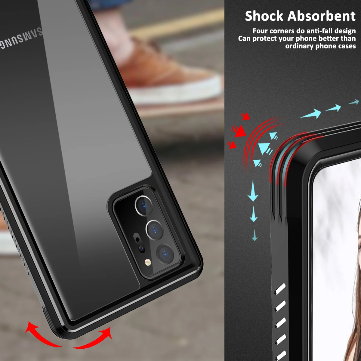 Защитный защитный чехол для Samsung Galaxy Note 20 Ультра противоударный Гибридный