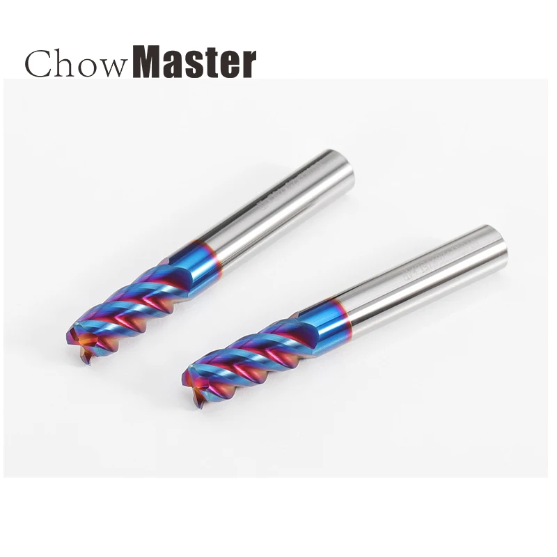 Tungsten carbide Corner Radius End Mill HRC65 R0.2 R0.5 R1 4 Flutes Metal Router Tool Surface Machining CNC R Bullnose Cutter |