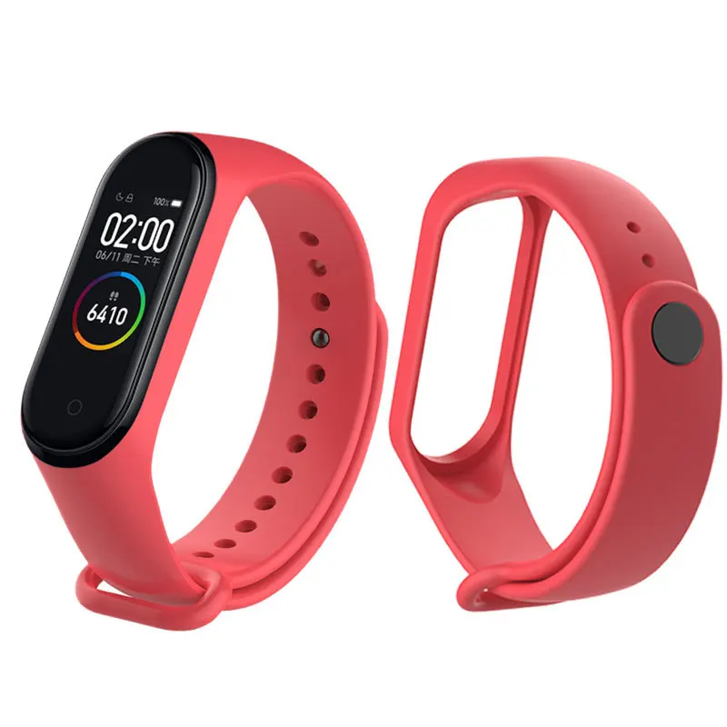 Силиконовый сменный Браслет для Xiaomi Mi band 4 спортивный браслет дышащий ремешок Miband