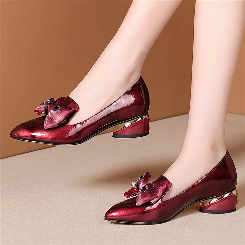 FEDONAS/новые удобные женские туфли-лодочки из натуральной кожи офисные туфли на