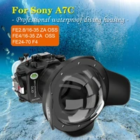 seafrogs ipx8 professional waterproof camera housing for sony a7c 40m130ft diving case for underwater shooting