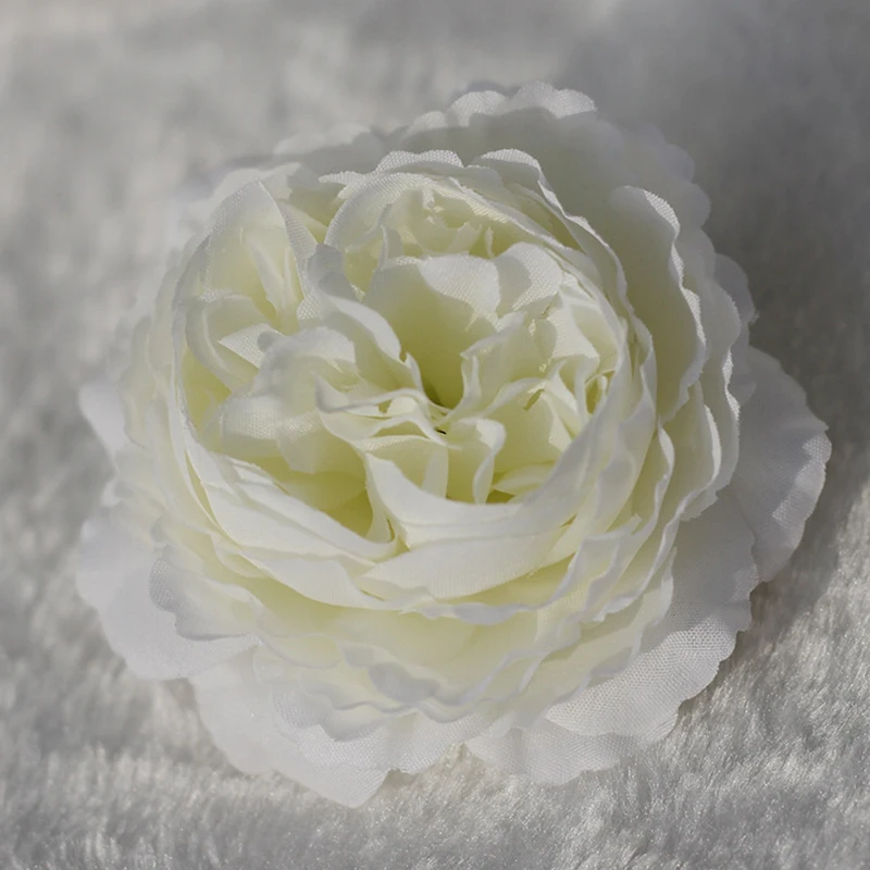 Искусственный цветок 8 см пион из шёлки Цветочная головка для свадебной