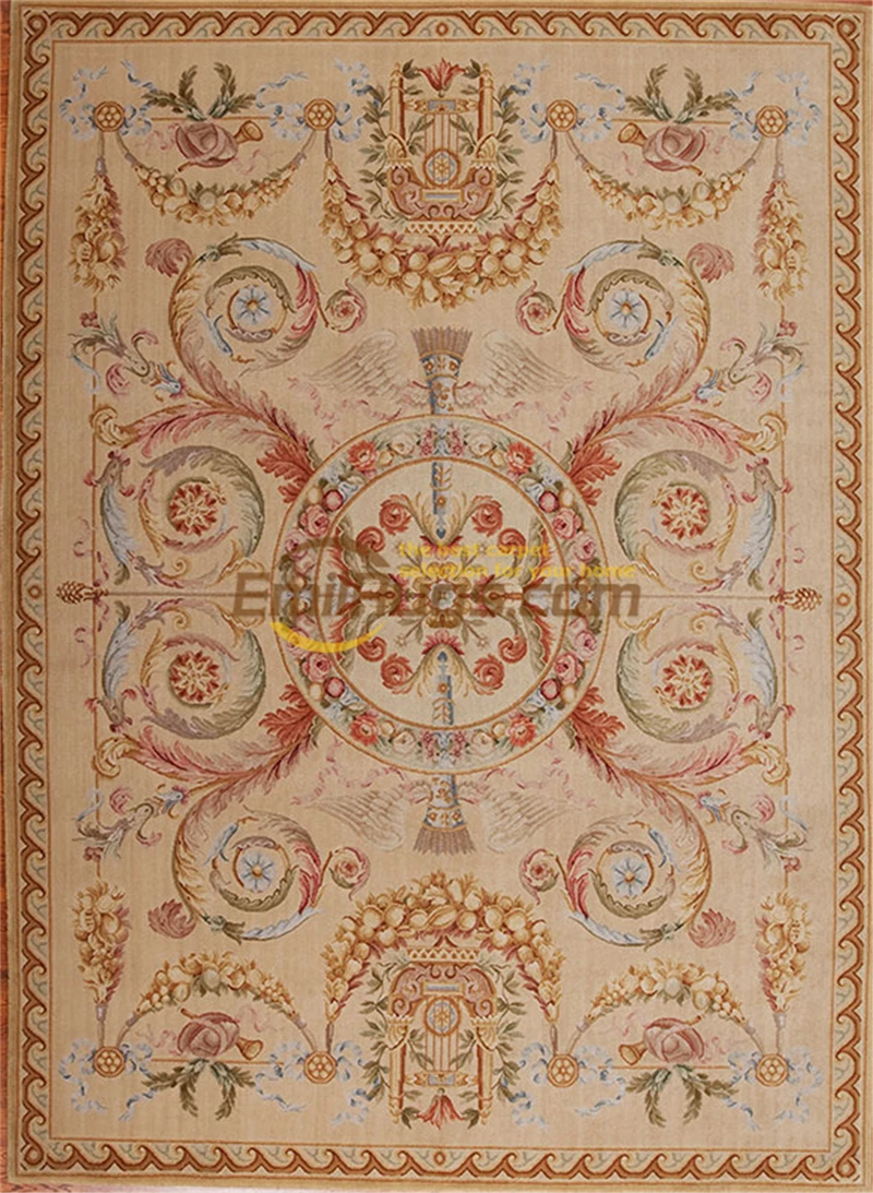 Koop Dik En Pluche Savonnerie Europese Tapijt Handgemaakte Tapijt Slaapkamer Tapijt Tapijten Vierkante GSV31 9X12