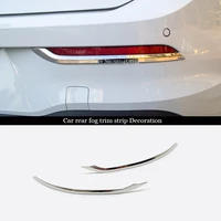 stainless steel for vw volkswagen golf 8 mk8 2020 2021 accessories rear back fog light lamp sticker protector cover trim 2pcs