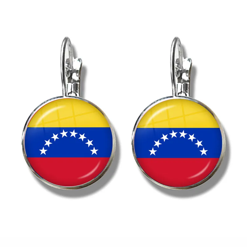 16 Советское соединение, Бразилия, Канада, Нидерланды, Израиль, Сирия, Venezuela, Соединенные Штаты, испанский национальный серьги с флагом для женщин ювелирные изделия для девочек - Окраска металла: 16