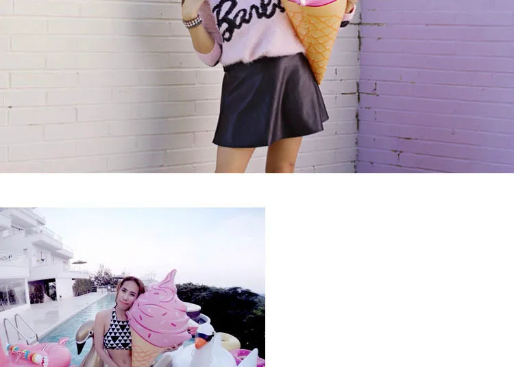 Плавать кольцо воды игры в бассейне надувные плавательные игрушки День рождения мороженое детская игра вечерние украшения