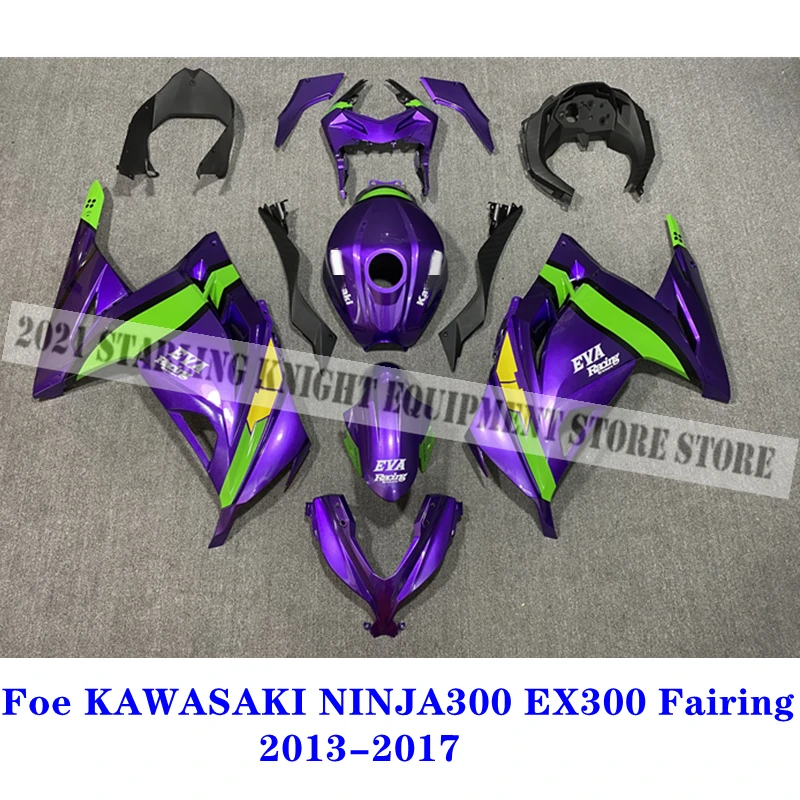 

For Kawasaki NINJA300 EX300 NINJA250 Ninja 300 13-17 NINJA Sticker Fairing Kit Fit ABS Plastic Racing Fairing High Quality EVA