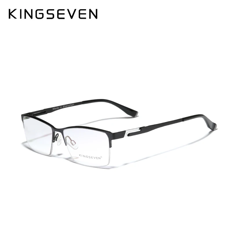 

KINGSEVEN 2020 Titanium Glasses Frame Men Women Vintage Myopia Optical Frames Prescription Eyeglasses Acetate Temples Eyewear