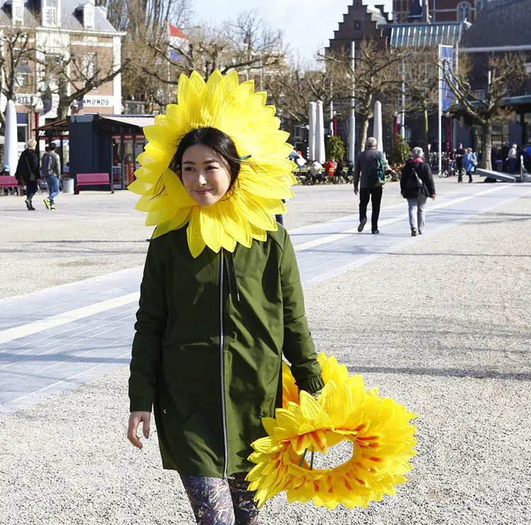 Аксессуары вечерние головной убор с цветочным узором маска клоуна Подсолнух