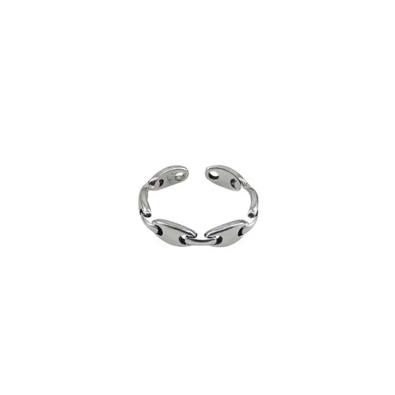 

Fashion INS Cold Wind Chain Buckle Ring New Personality Ring Buckle Opening Adjustable Romantic Couple Ring Jewelry Wholesale