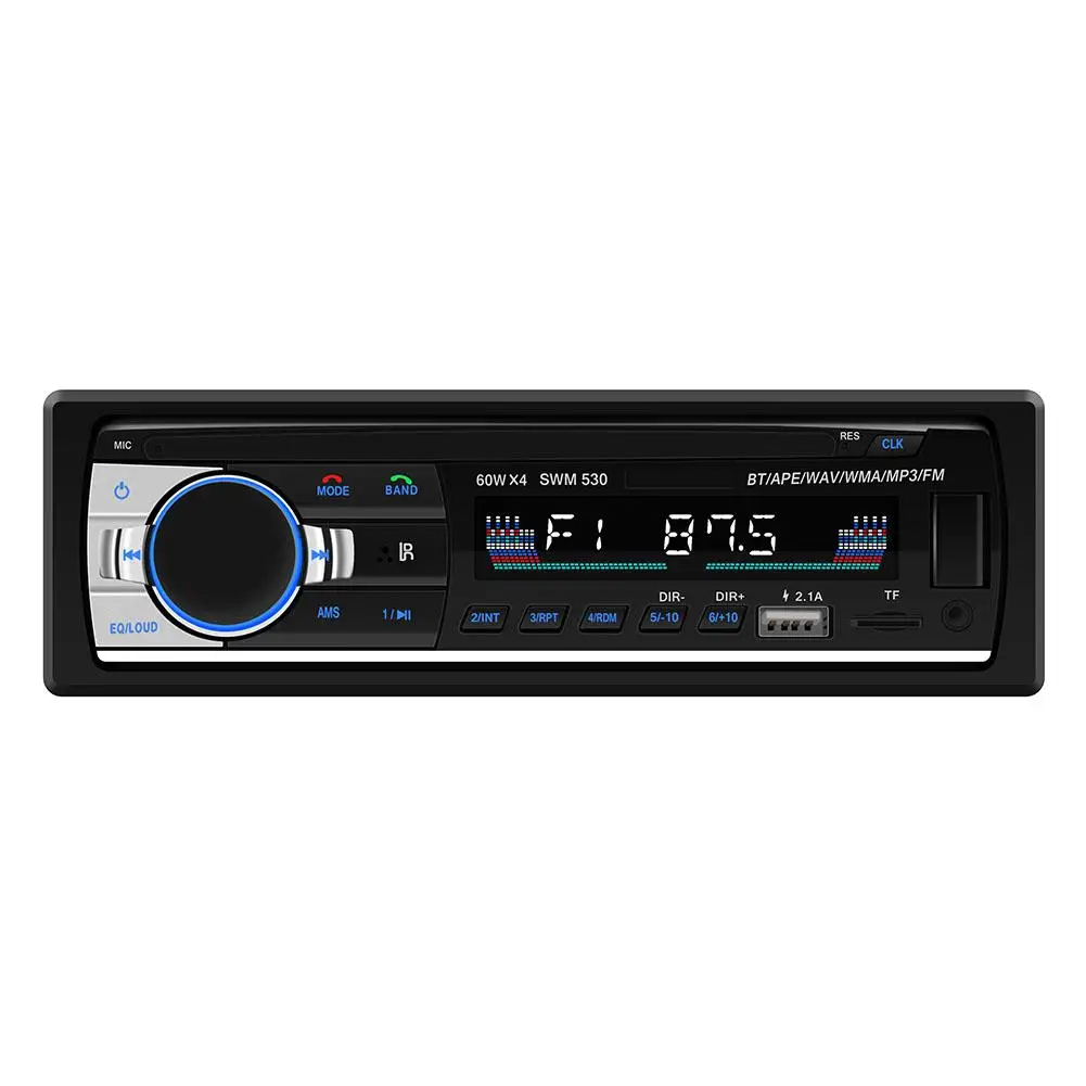 

Bluetooth автомобильный аудио стерео 60WX4 автомобильное радио 12V In-dash 1 Din FM Aux вход приемник USB MP3 MMC WMA автомобильное радио Mp3 плеер