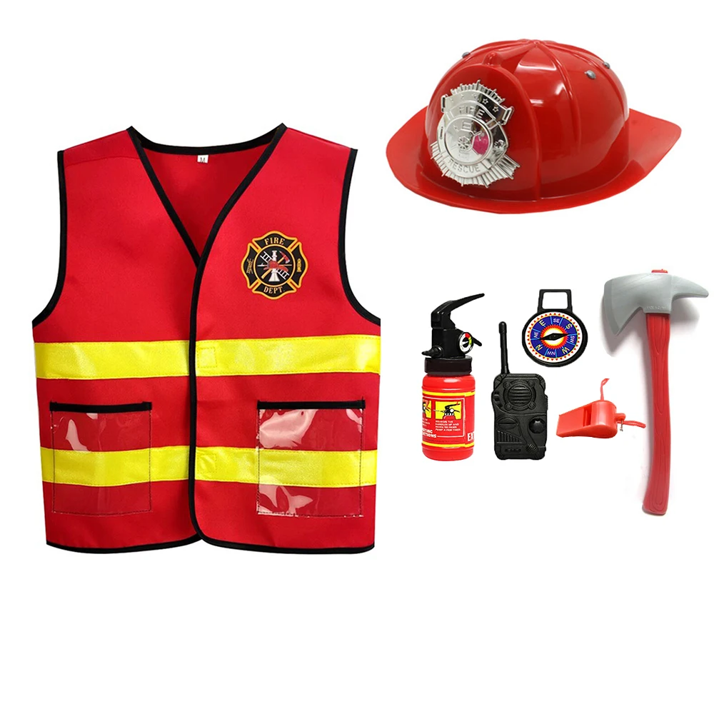 

Детский Костюм Пожарника для косплея маленький Пожарный костюм для мальчика на Хэллоуин Карнавальная Вечеринка Одежда Сэм ролевая рабочая...
