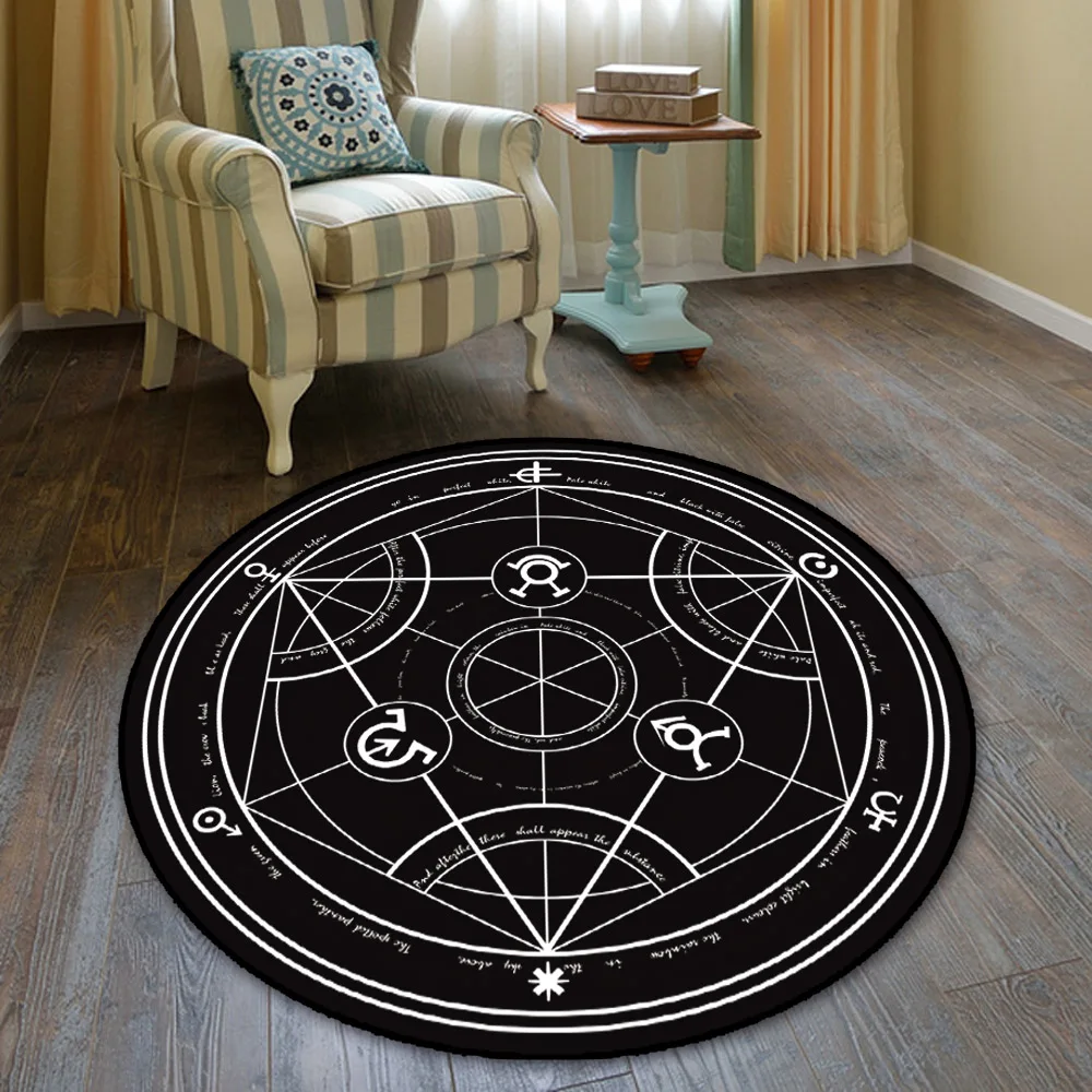 Magic Circle Fullmetal Alchemist Floor Rug Doormat Square Carpet Bedroom Kitchen Living Room Non-slip Mat Cosplay Gift | Дом и сад