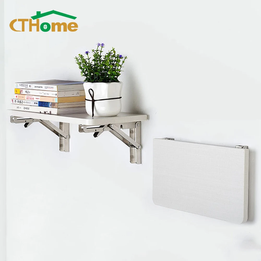2pcs Triangle Bracket Folding Angle Shelf Heavy Support 8-20 Inch Stainless Steel Wall Mounted Bench Table | Обустройство дома