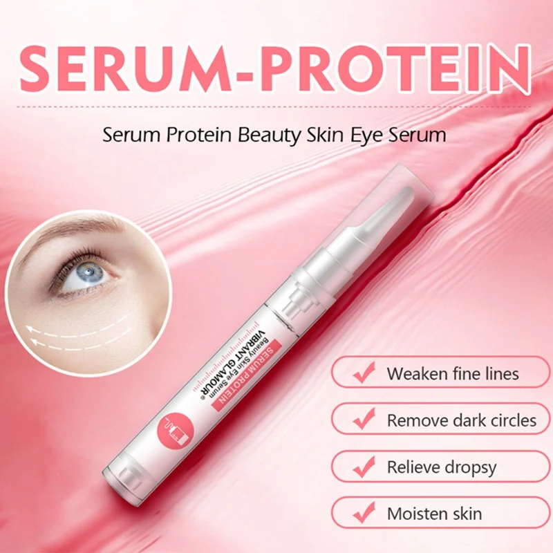 New Protein Firming Eye Serum Anti-Wrinkle Remover Dark Circles Essence Against Puffiness Liquid Pen Care |