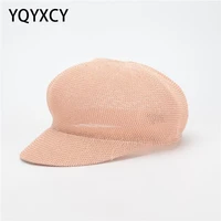 summer hats for women sun hat korean beret cap sunshade sunscreen straw hat female beach hat chapeu feminino mesh cap new