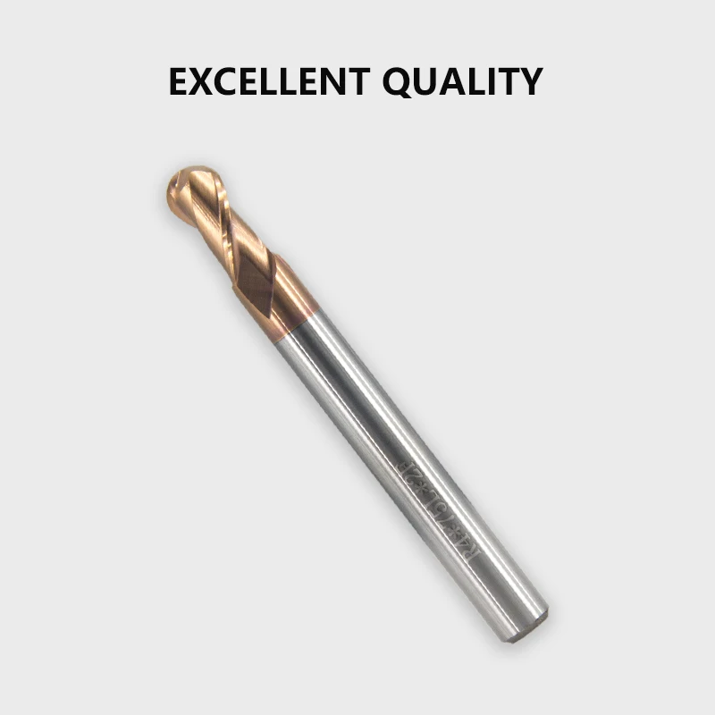 

2 edge tungsten steel ball end milling cutter HRC60 degree R0.5mm R1.5mm R4mm R6mm R2.5mm tungsten steel milling cutter CNC tool