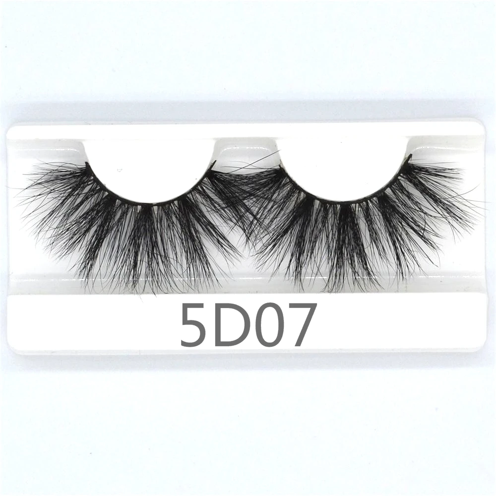 

25mm Eyelashes Long 3D mink lashes long lasting mink eyelashes dramatic volumn eyelashes strip individual false eyelash 5D07