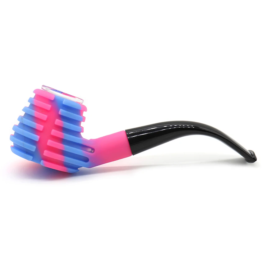 1 шт. разноцветная табачная труба стеклянная чаша молоток силиконовая