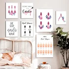 Цветной лак для ногтей для салона красоты макияж настенная Картина на холсте скандинавские плакаты и принты настенные картины для маникюра Декор для комнаты