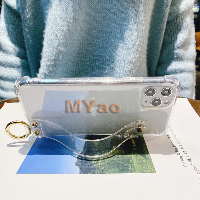 Чехол с ремешком на запястье для Xiaomi Redmi Note 9 9T 9S Pro MAX 9C 9A 9i Power противоударный