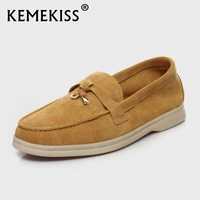 kemekiss 10 colors size 34 45 women flats real leather shoes women fashion round toe solid color ladies footwear