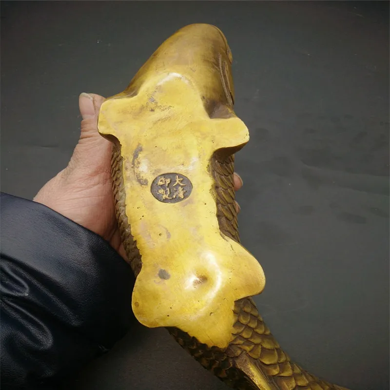 CHINEA FOLK Collection old Mascot Copper Fish Carp Fengshui Ware | Дом и сад