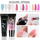 Полиакриловый Гель для быстрого наращивания ногтей, 24 цвета, 15 мл, клей для ногтей, УФ-полигели для дизайна ногтей, эмаль 7,5 мл, базовое и верхнее покрытие