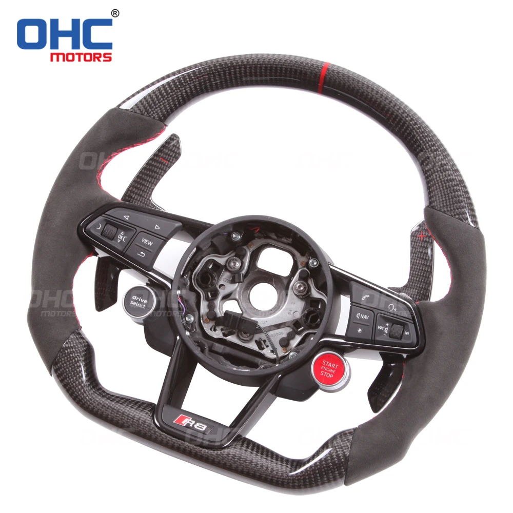 100% Настоящее углеродное волокно рулевое колесо совместимое с Audi A1 A2 A3 A4 A5 S3 S4 RS3 RS4