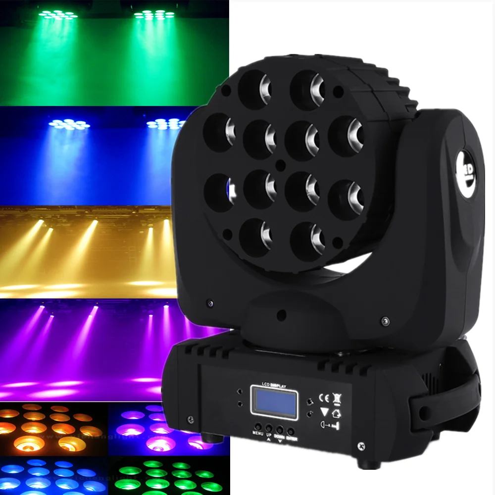 

Beam 12x12W Wash Moving Head Led Stage Light Dmx RGBW 4in1 Professional Dj Bar Party Disco