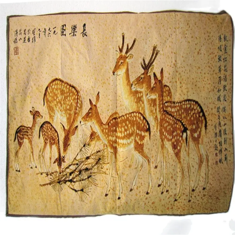 

Silk embroidered deer Changle picture hanging picture living room decoration